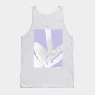 Green Fern on Lavender Inverted Tank Top